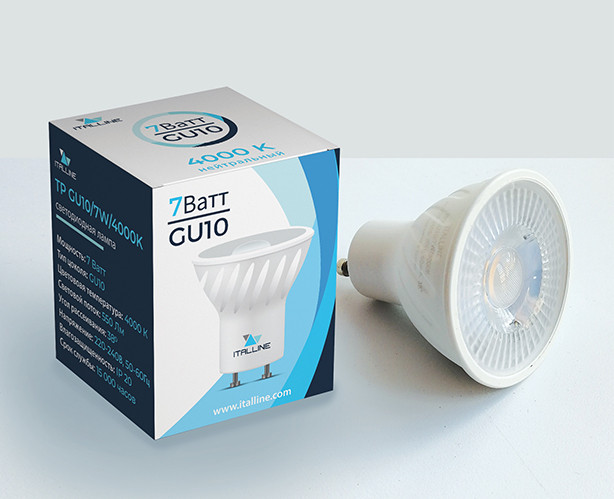 Лампа светодиодная ITALLINE TP GU10/7W/4000K