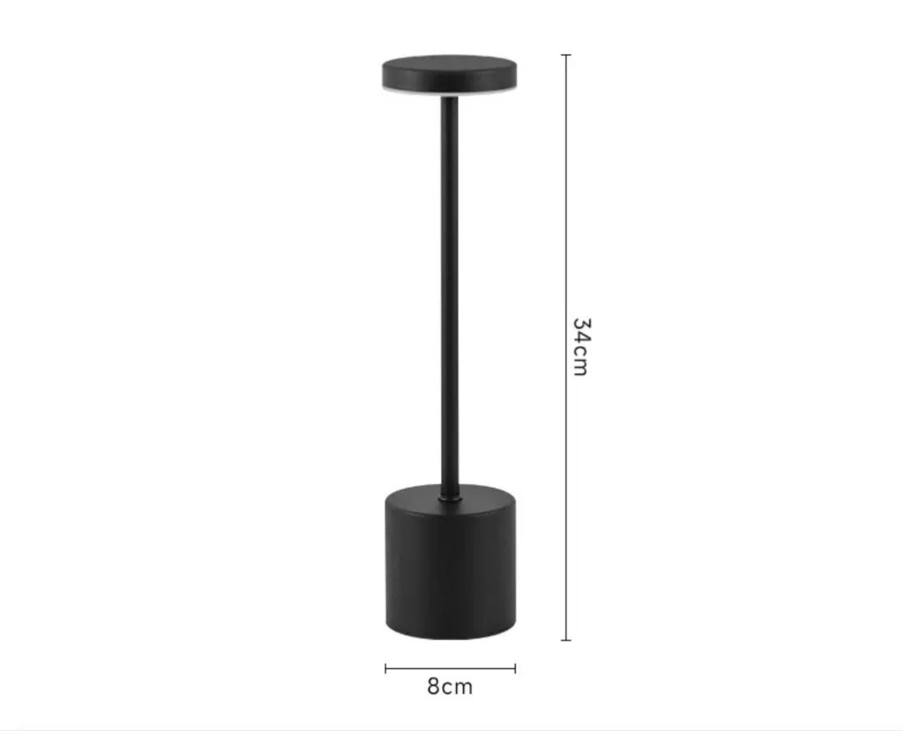 Автономная настольная лампа Амазон Хоум Lounge Light Black AMG007636