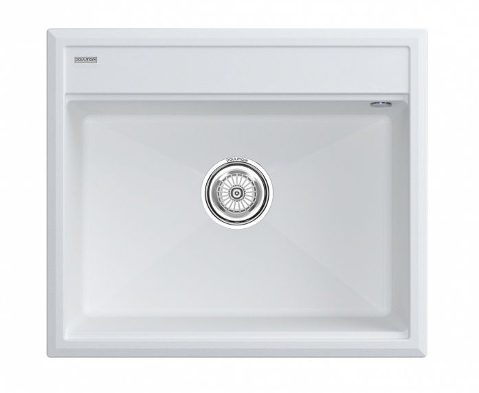 Мойка гранитная STEPIA-590, PM115951-WH , белый, 590х510, Paulmark
