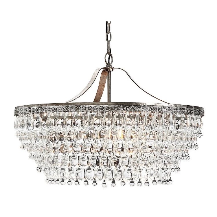Люстра подвесная Амазон Хоум Clarissa Glass Drop Petite Round Chandelier D100 AMG008484