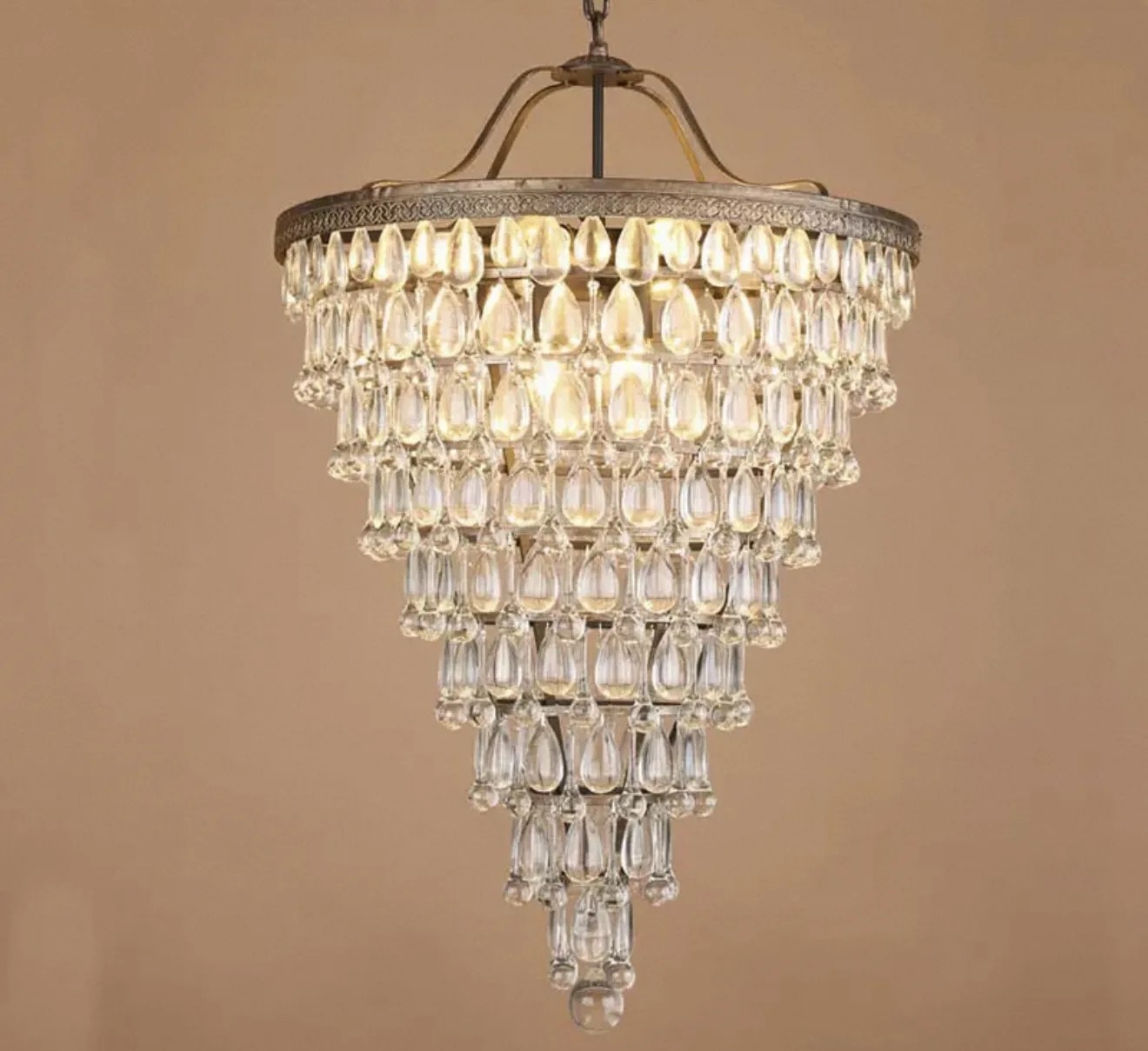 Люстра хрустальная Амазон Хоум Willinton Iron Chandelier D55 Long AMG008490