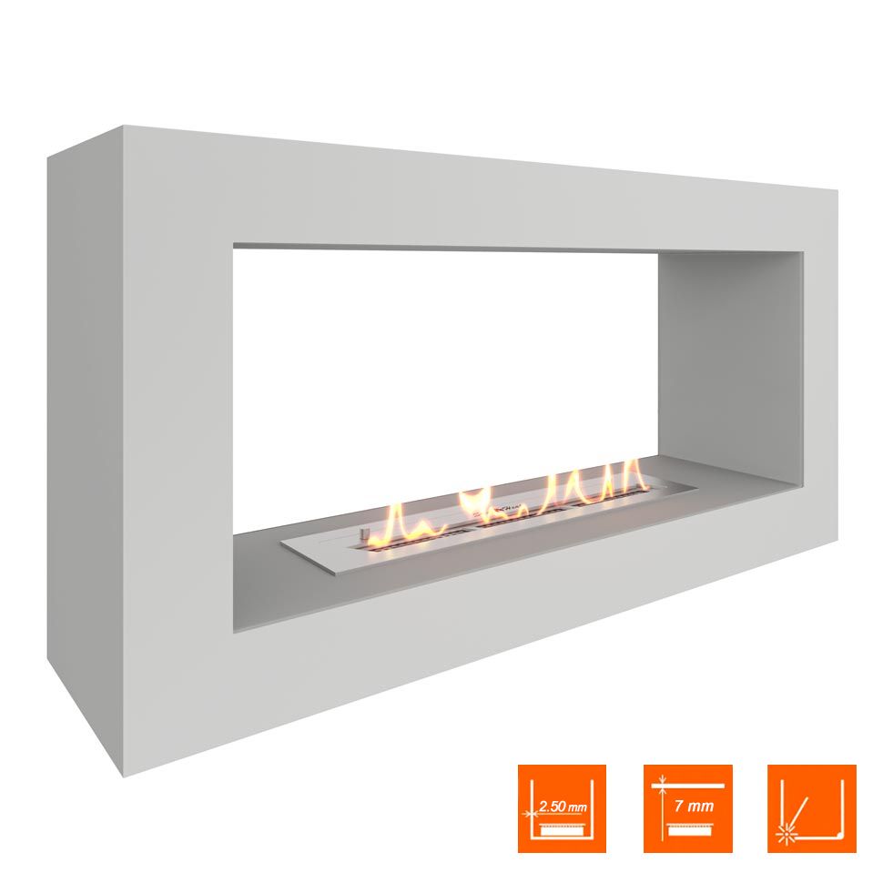 Биокамин SteelHeat FRAME ONE 900 белый (Стандарт)