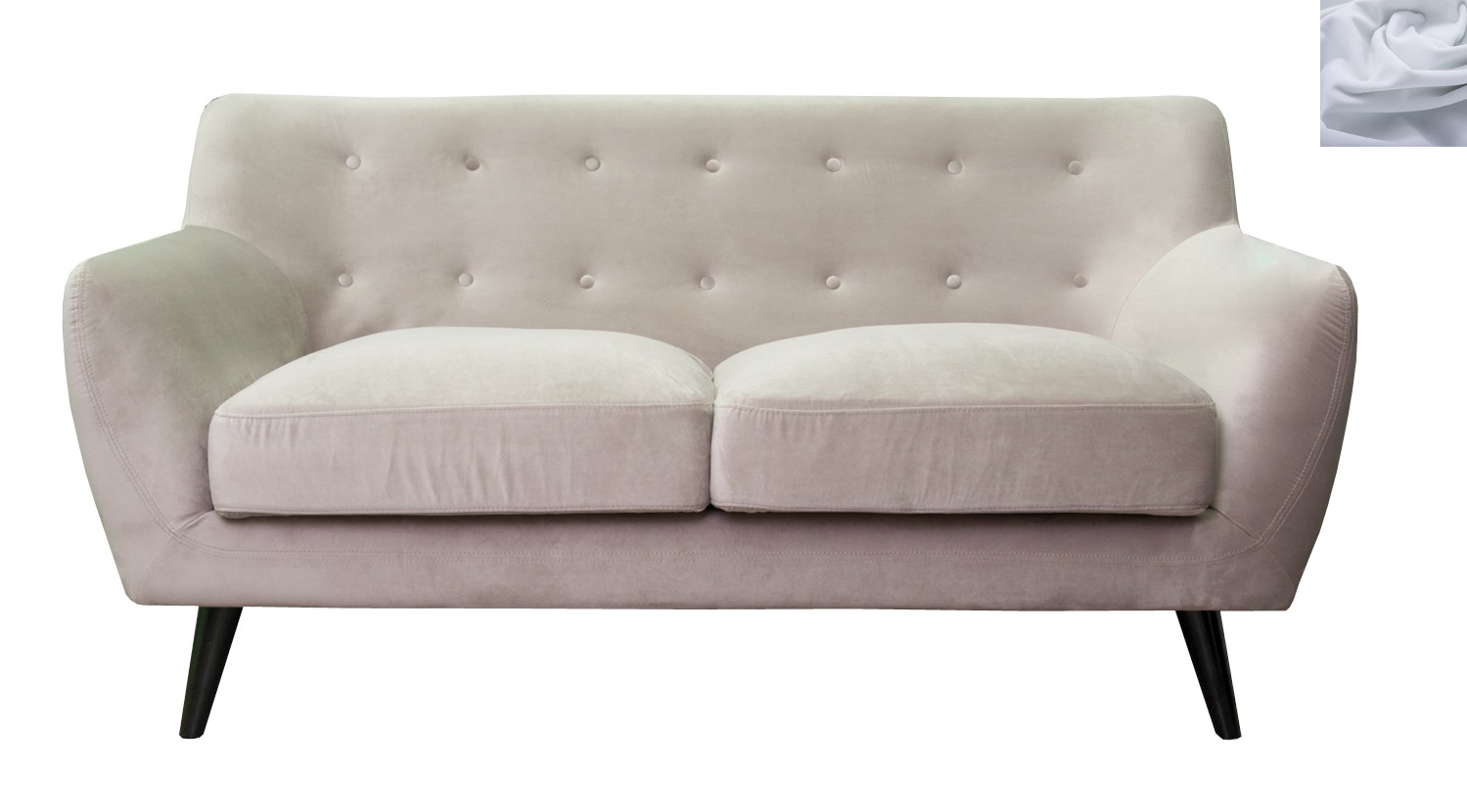 Мягкий прямой диван Albert 7 серый MAK interior KS-108-2-grey