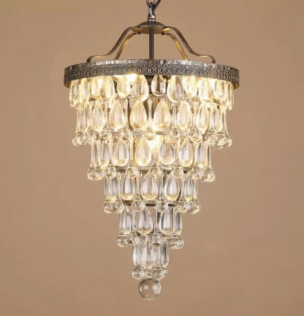 Люстра хрустальная Амазон Хоум Willinton Iron Chandelier D35 Long AMG008487