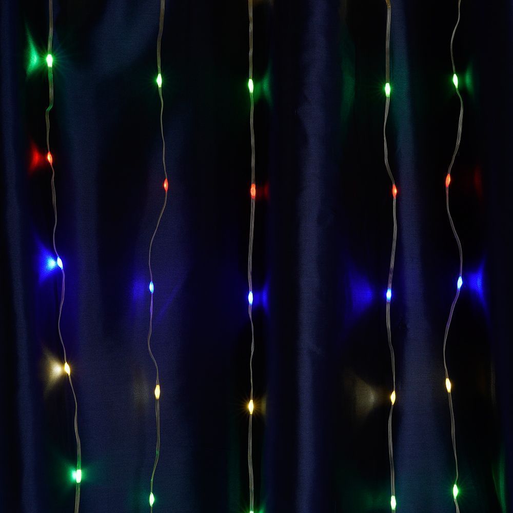 Светодиодная гирлянда Feron CL28 занавес Водопад  3*3м  + 3м 230V Мультиколор с контроллером, c пита