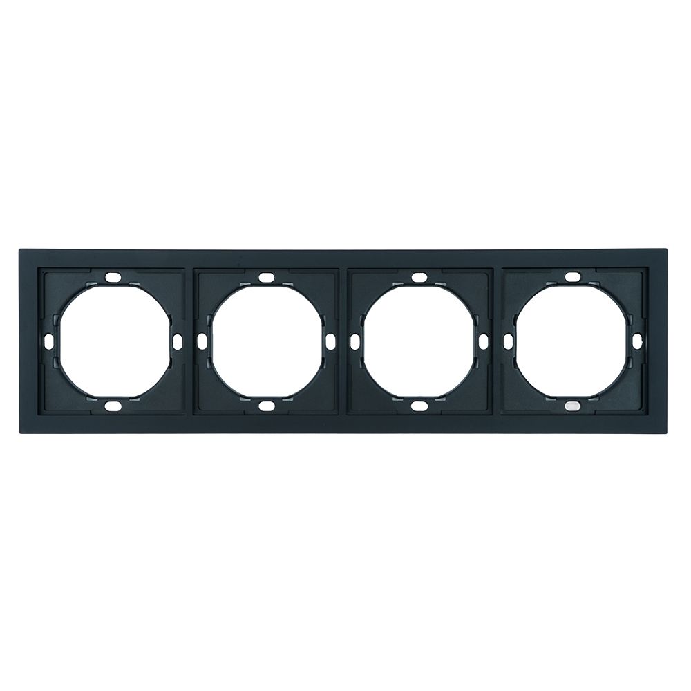 Рамка 4-местная, STEKKER, серия Мия, PFR00-3004-05, черный бархат