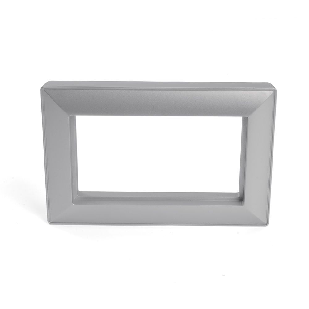 Рамка  2-местная (без перемычки),  пластик, STEKKER, PFR00-7012-03, серия Катрин, серебро