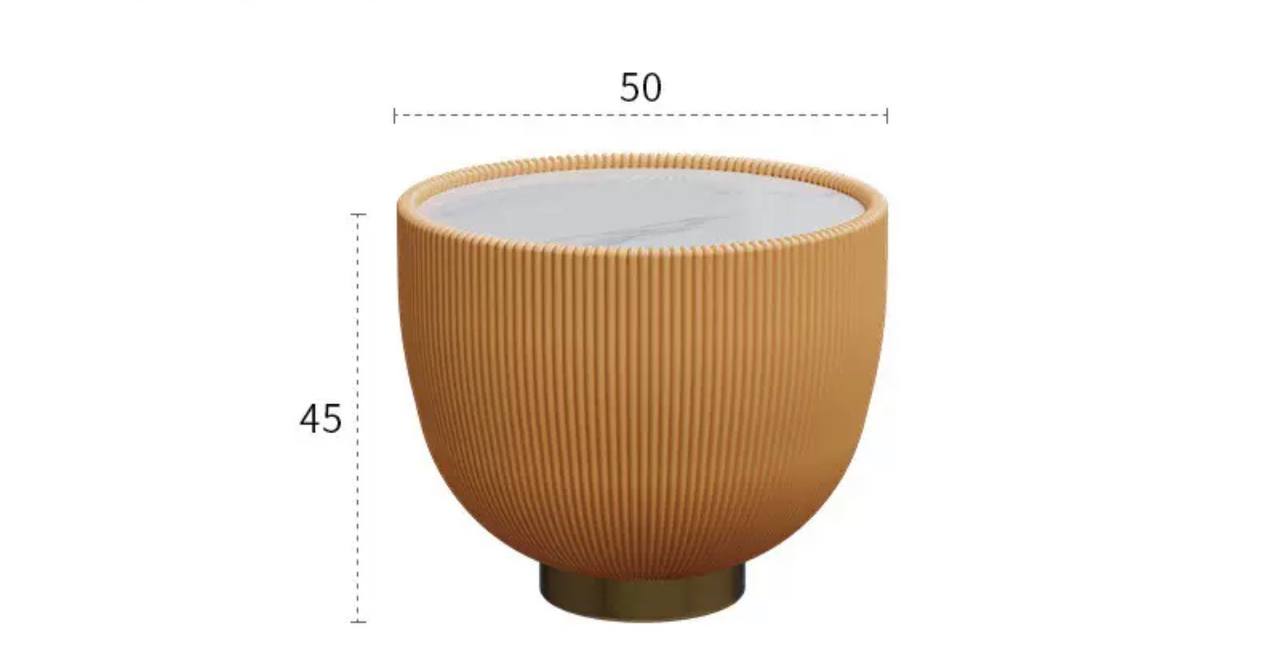 Дизайнерский журнальный столик Амазон Хоум Marble Wood Orange D50 AMG007708