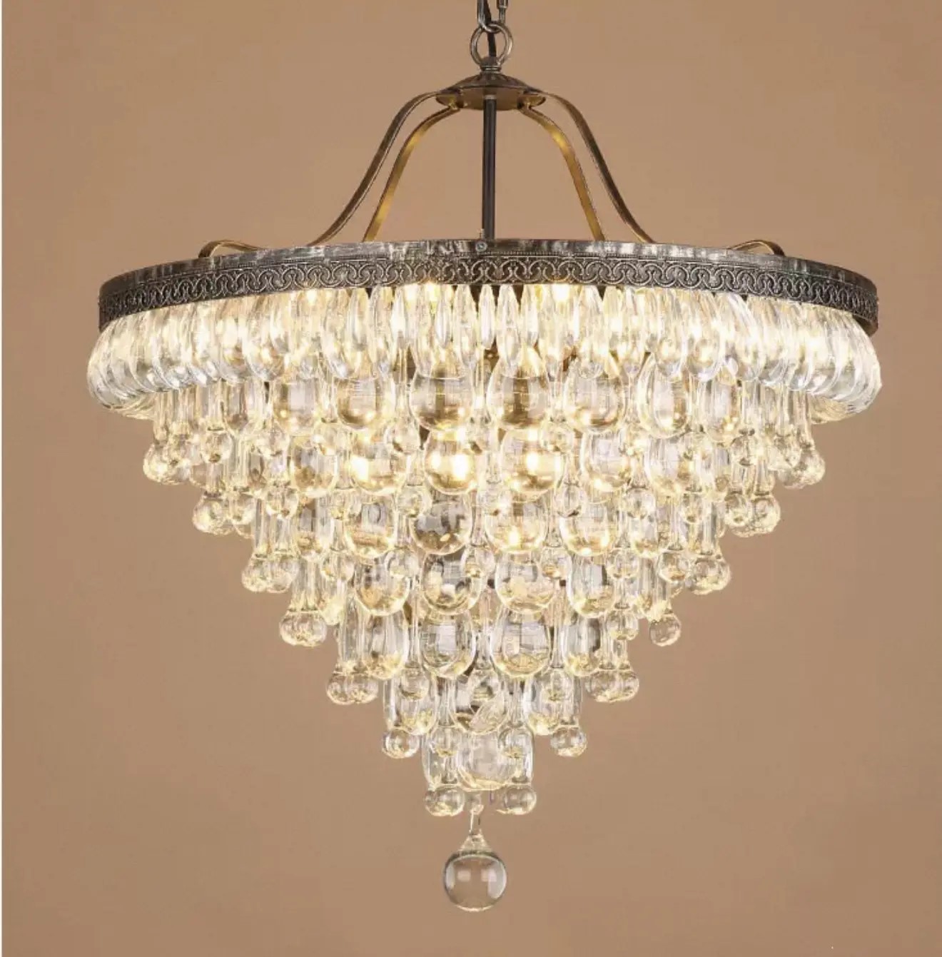Люстра хрустальная Амазон Хоум Willinton Iron Chandelier D55 Short AMG008489