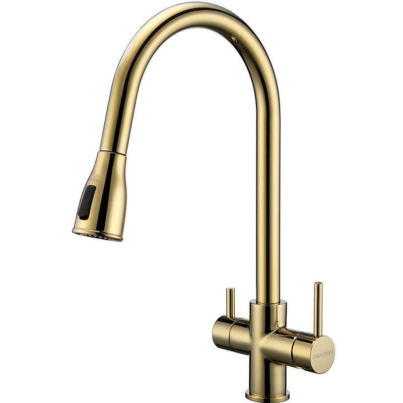 Смеситель для кухни Lange, золото, La214212-G, Paulmark