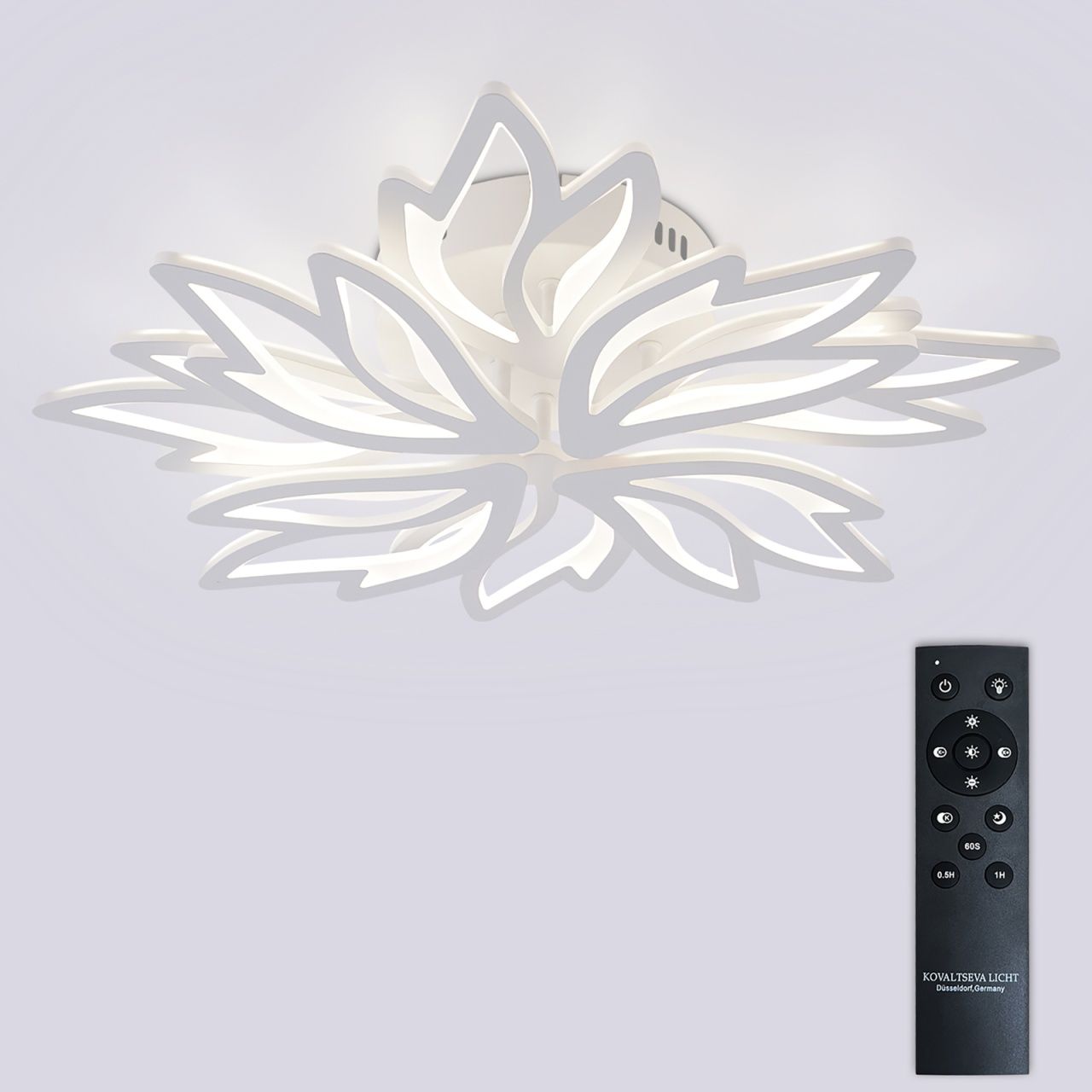 Светодиодный светильник люстра с пультом ДУ 160W, белый, LED Natali Kovaltseva LED LAMPS 81118/6C