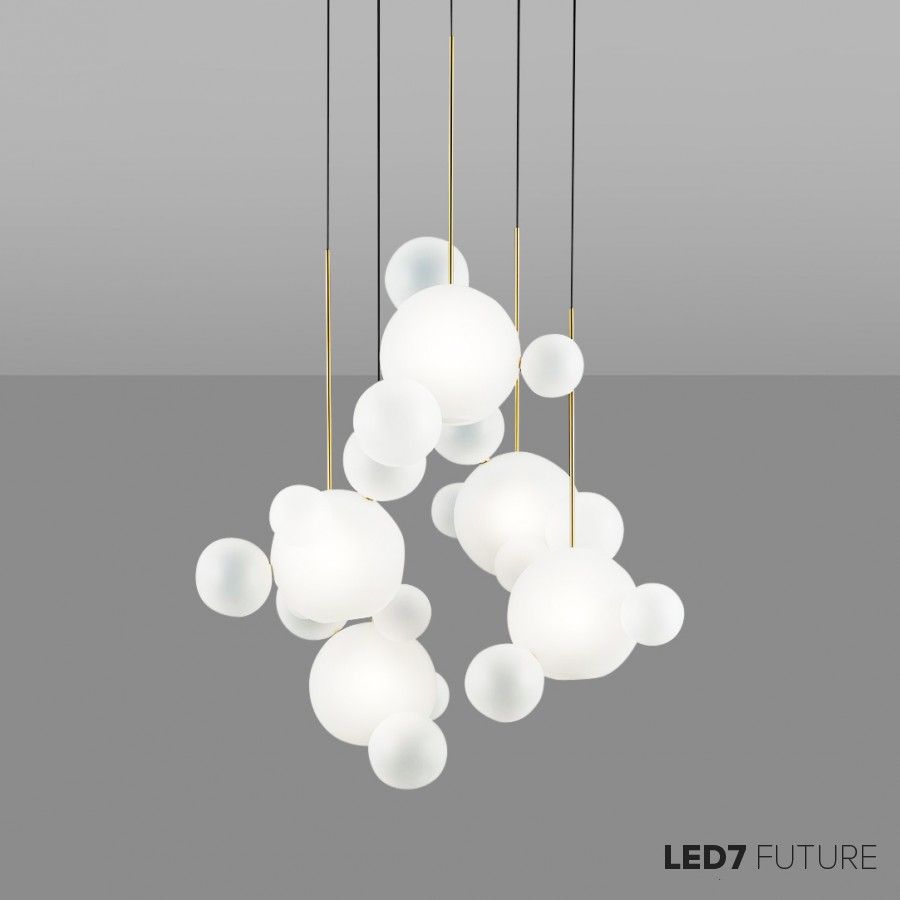 Светильник подвесной LED7 Future Lighting Giopato & Coombes - Bolle Frosted Circular Chandelier 24