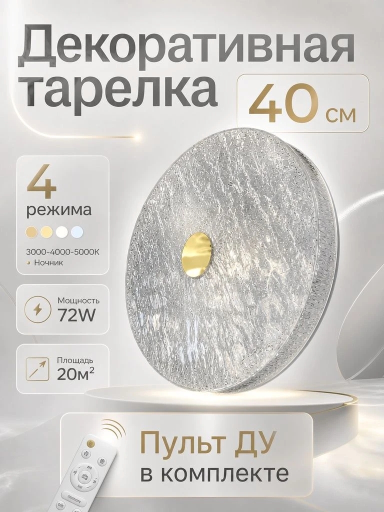 Светильник светодиодный настенно-потолочный Амазон Хоум Acrylic Shell AMG007644