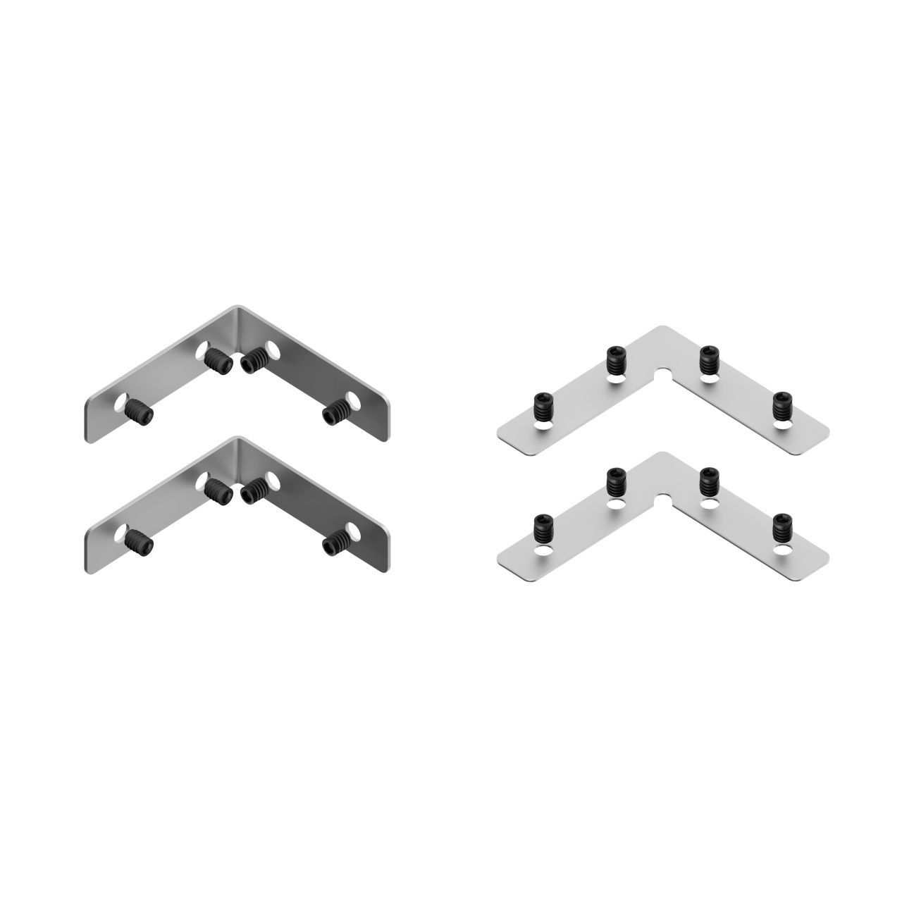Комплект угловых соединителей ElDeko HSBL_0190 для шинопровода под натяжной потолок, серебристый, 4 