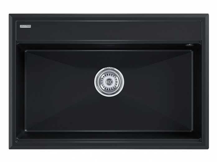 Мойка гранитная STEPIA-750, PM117551-BLM, черный металлик, 750х510, Paulmark