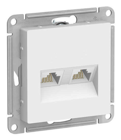 Розетка компьютерная 2xRJ45 Schneider Electric ATLASDESIGN ATN001385