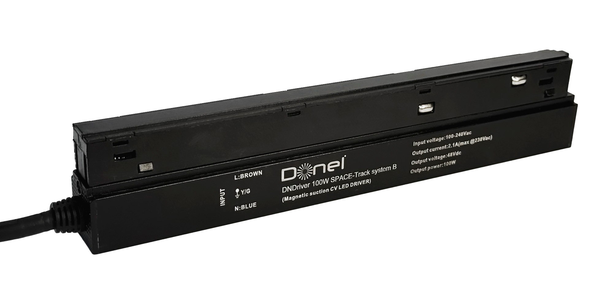 Блок питания 100W 48V 2А устанавливаемый в шинопровод Space Track , L233xW22xH25 мм, черный