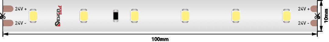 Светодиодная влагозащищенная лента DesignLed 6W/m 60LED/m 2835SMD теплый белый 50M 004375