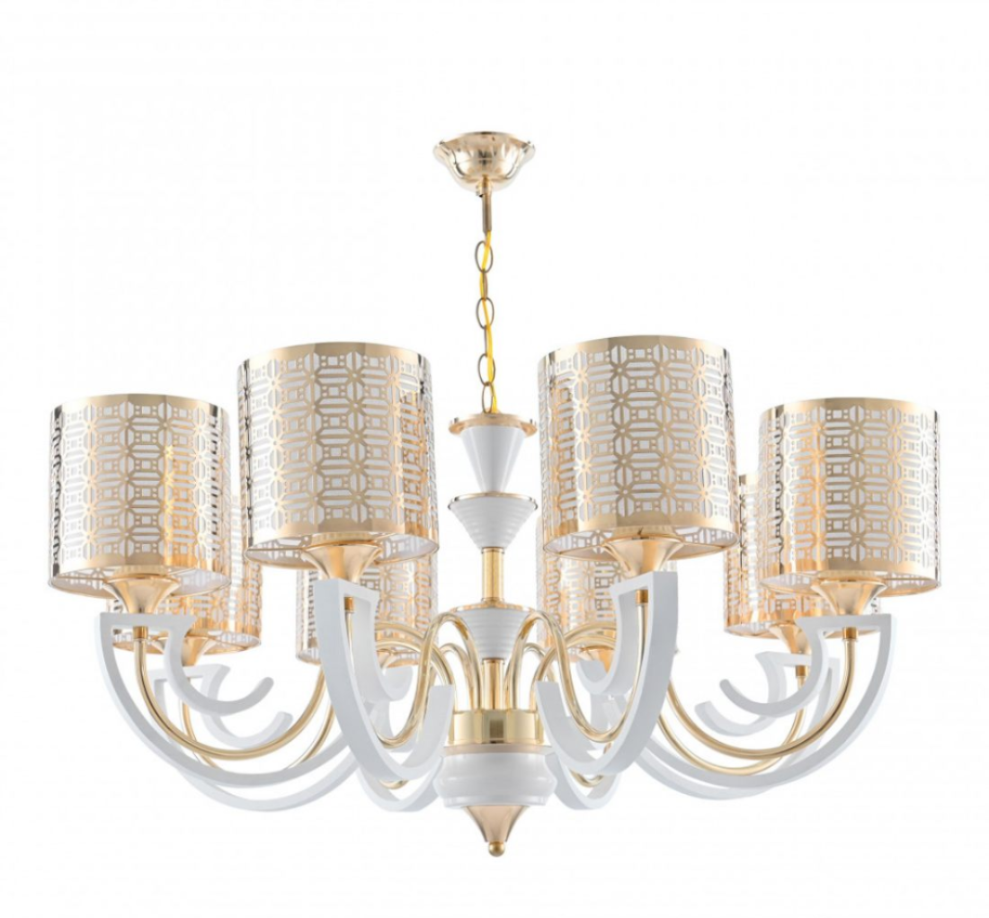 Люстра подвесная с плафонами 308857/8 Wh/Gd Arte Milano