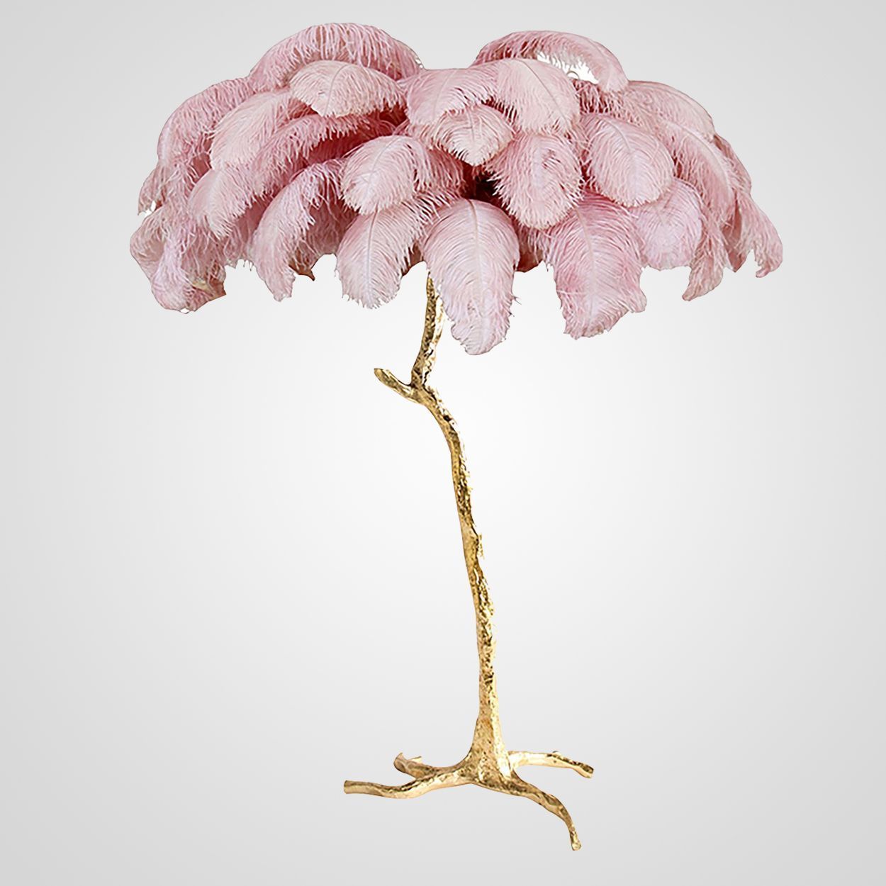 Торшер страусиные перья Feather Lamp A Modern Grand Tour Розовый Chandelux CHDL-10874