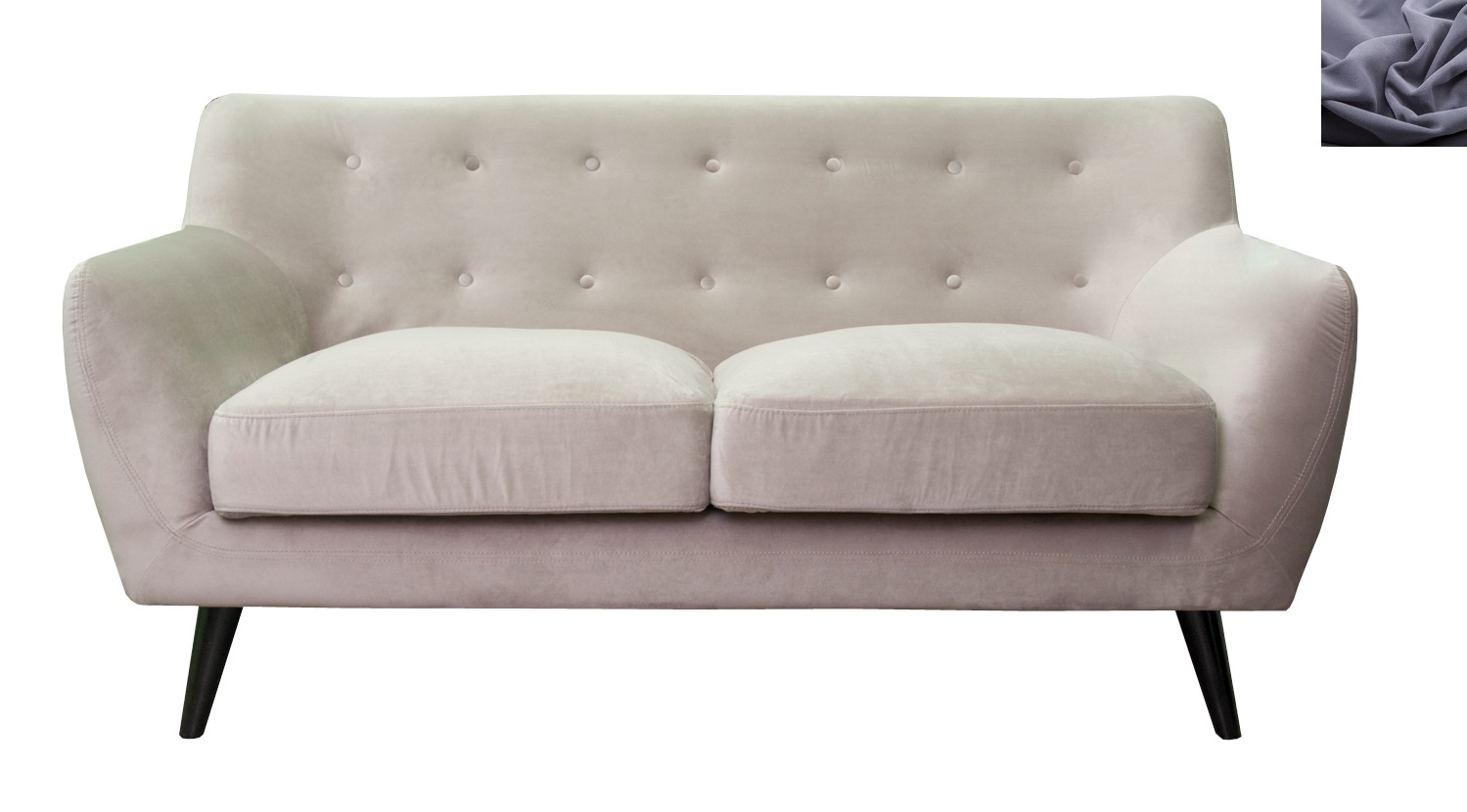 Диван с мягкими подлокотниками Albert 8 цвет синий MAK interior KS-108-2-dark-grey