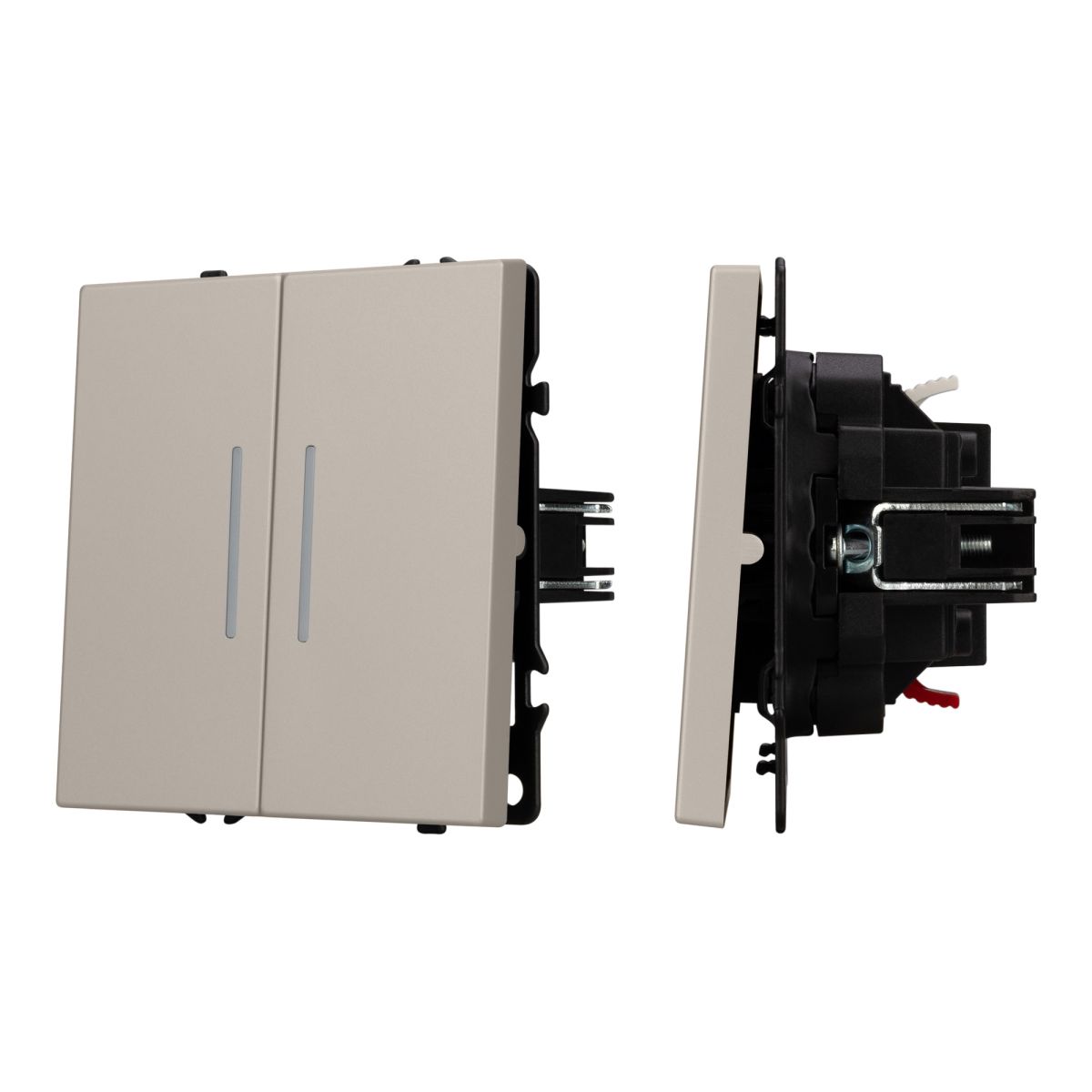 Выключатель проходной 2 кл подсветка софт-тач кашемир Arlight SWT-MKP2-SFPL-L-CA (250V, 10A) 059421(