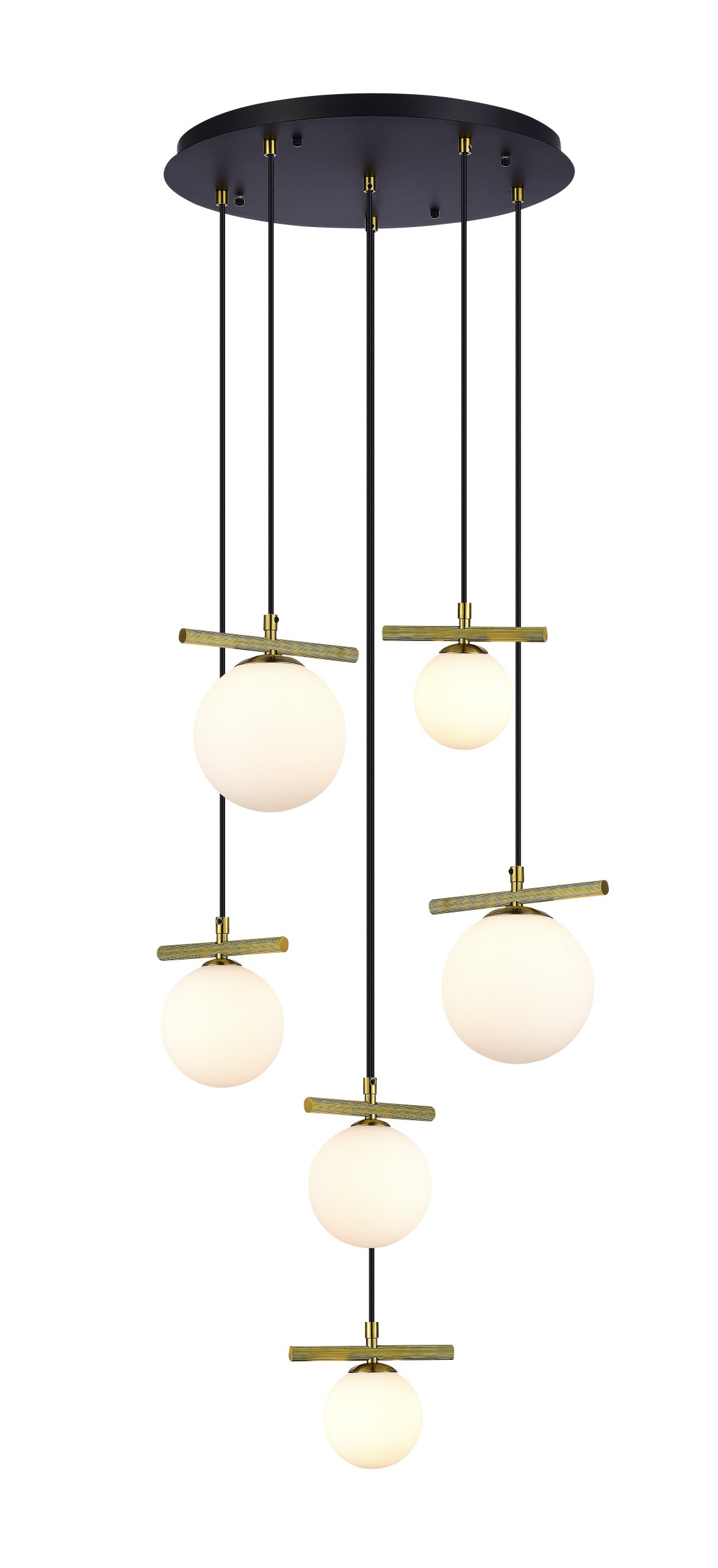 Светильник подвесной iLamp Golden 2134-6D BR+MBK