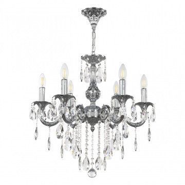 Люстра с хрустальными подвесками AL79101/6/175 B Ni Bohemia Ivele Crystal