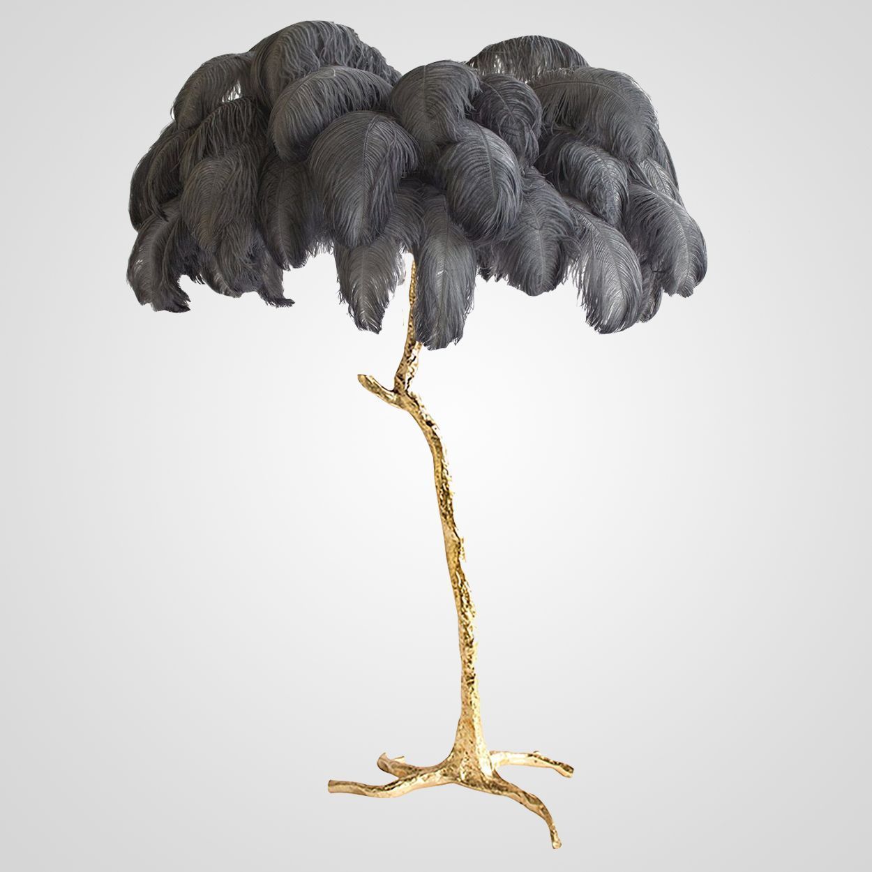 Торшер страусиные перья Feather Lamp A Modern Grand Tour Черный Chandelux CHDL-10875