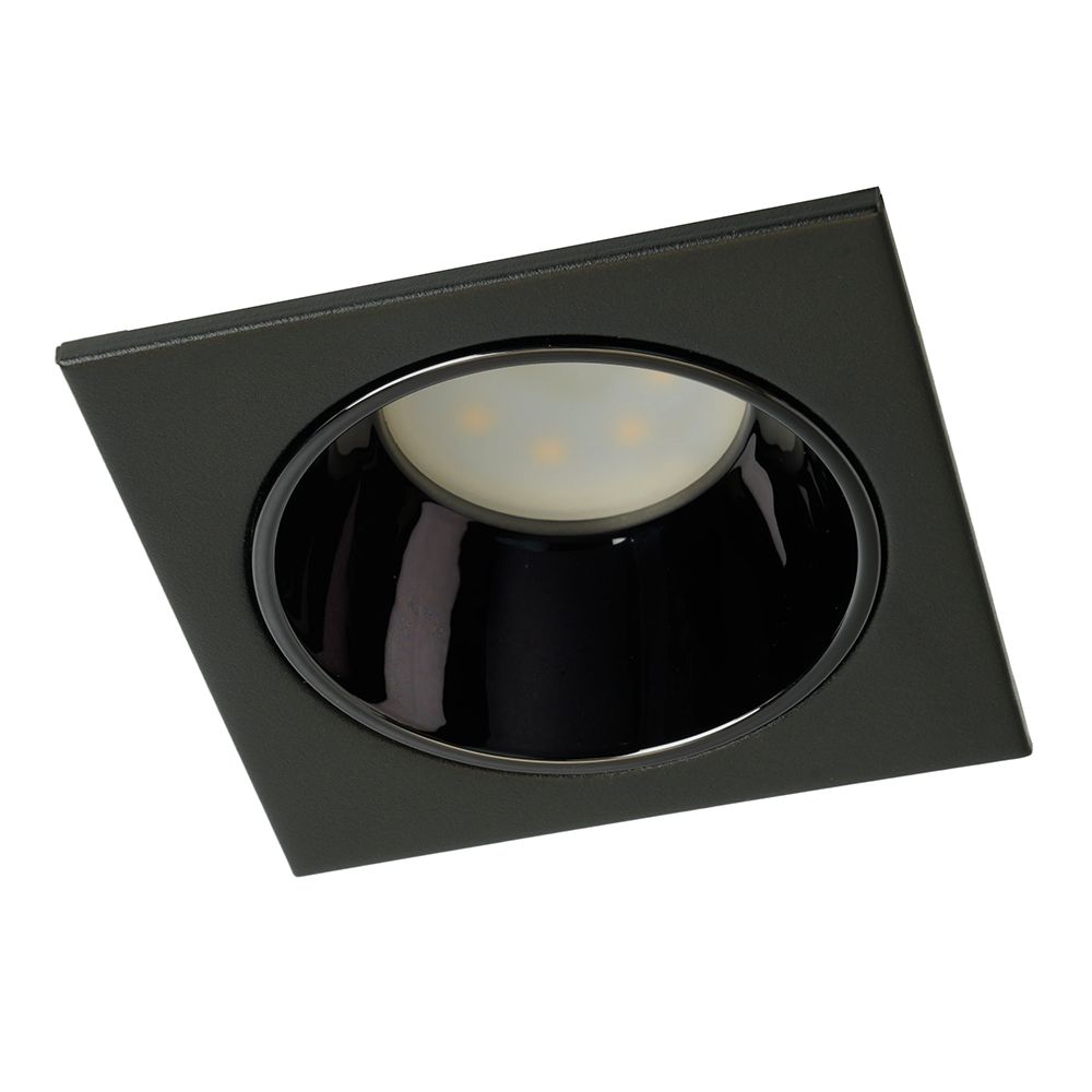 Светильник встраиваемый Feron DL3112 потолочный MR16 G5.3  черный + черный хром