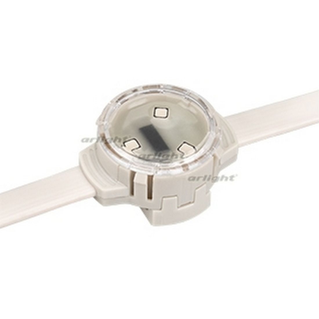 Модуль управляемый SOLEX-SPI-3535-3-12V RGB 120deg (D30x16mm, 0.75W, IP67) 029240