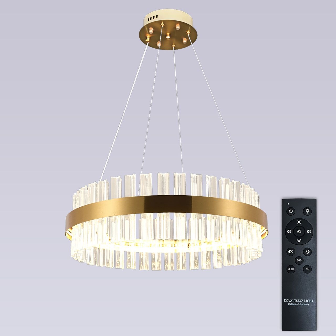 Светодиодная люстра нимб с пультом ДУ 100W, золото, LED Natali Kovaltseva INNOVATION STYLE 83151