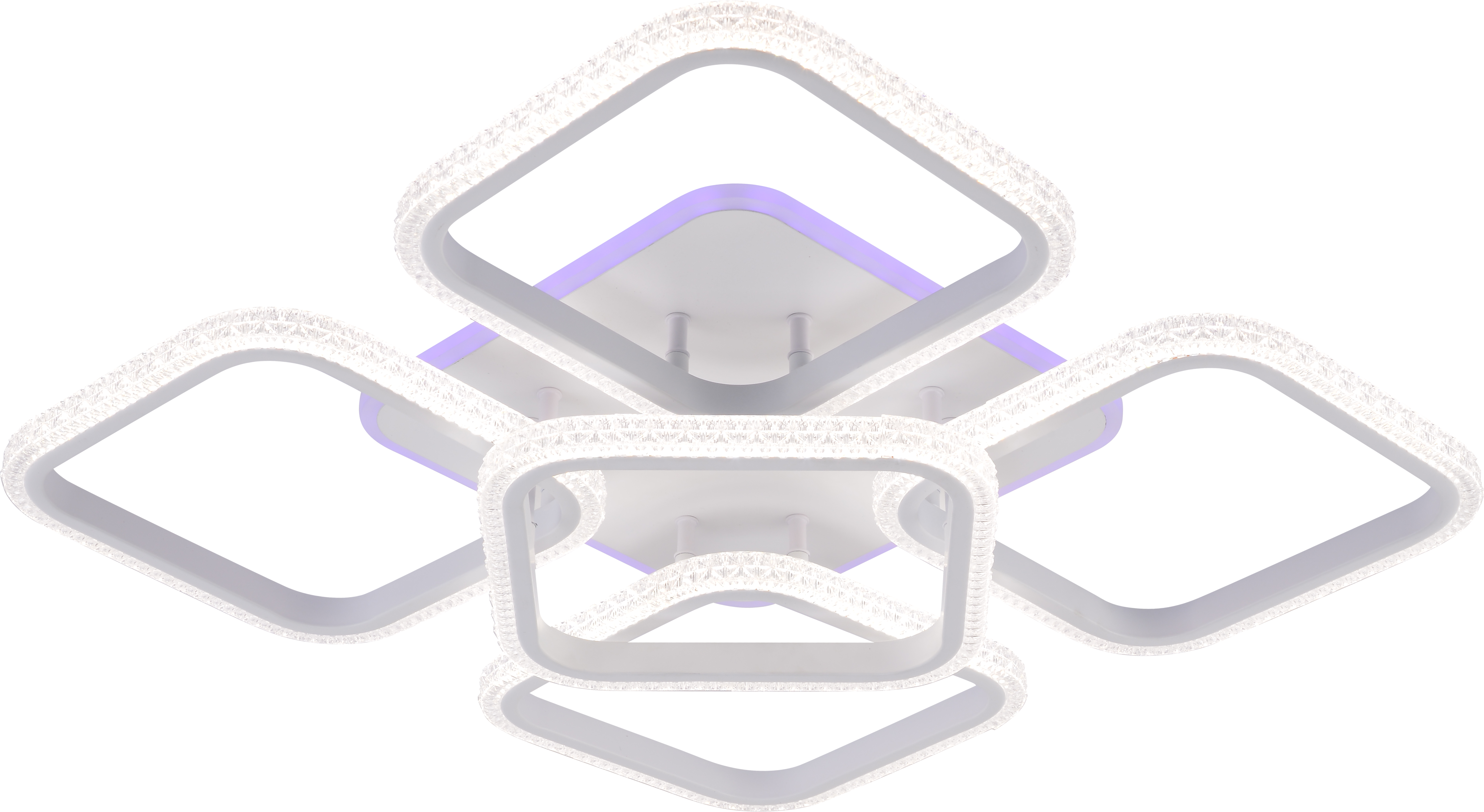 Светодиодная люстра 6335/4+1 WHT 140W+10W RGB Profit Light