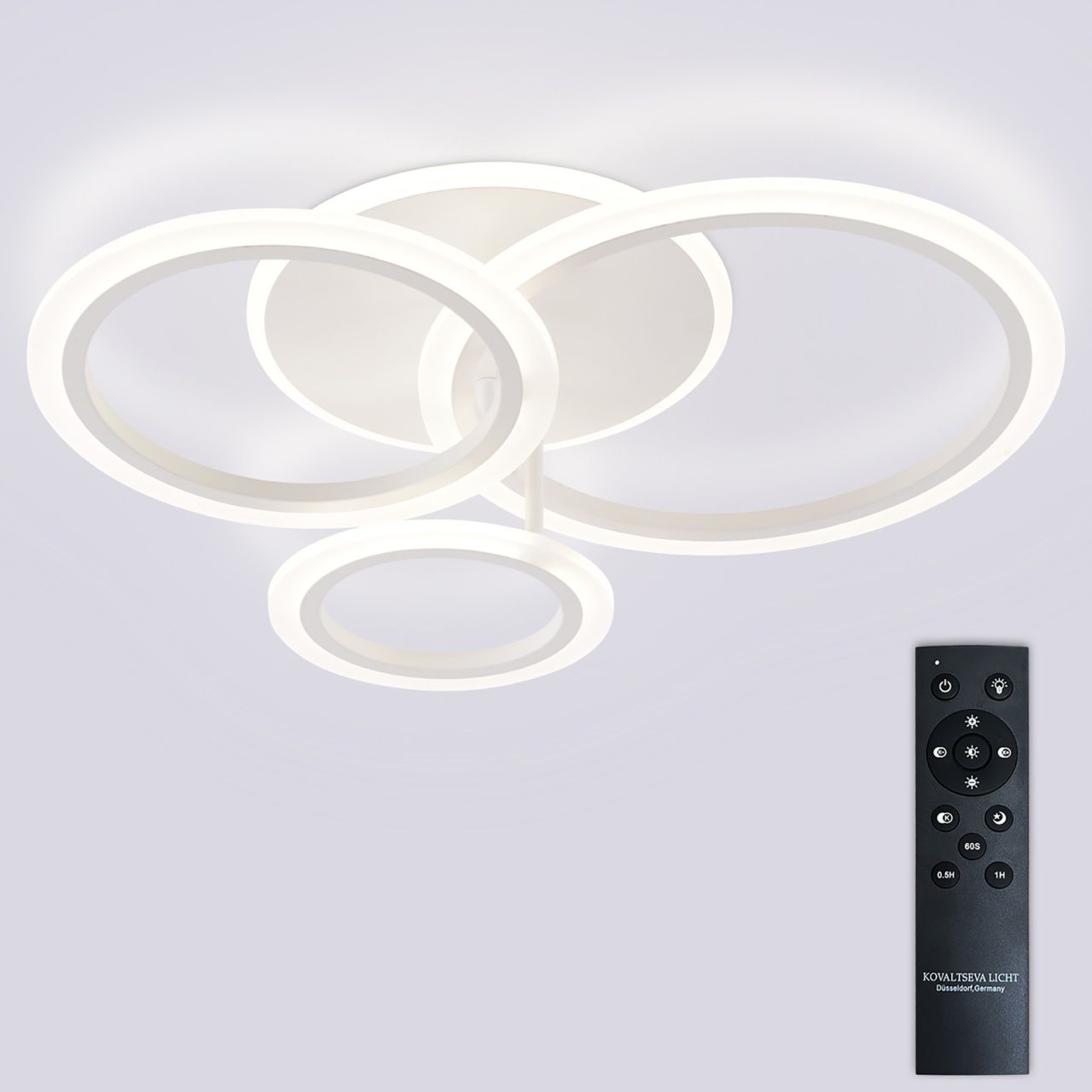 Светодиодный светильник люстра с пультом ДУ 90W, белый, LED Natali Kovaltseva LED LAMPS 81457