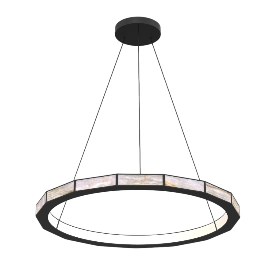 Подвесной светильник MD26030030-1B Matt black / Spanish Alabaster Delight Collection