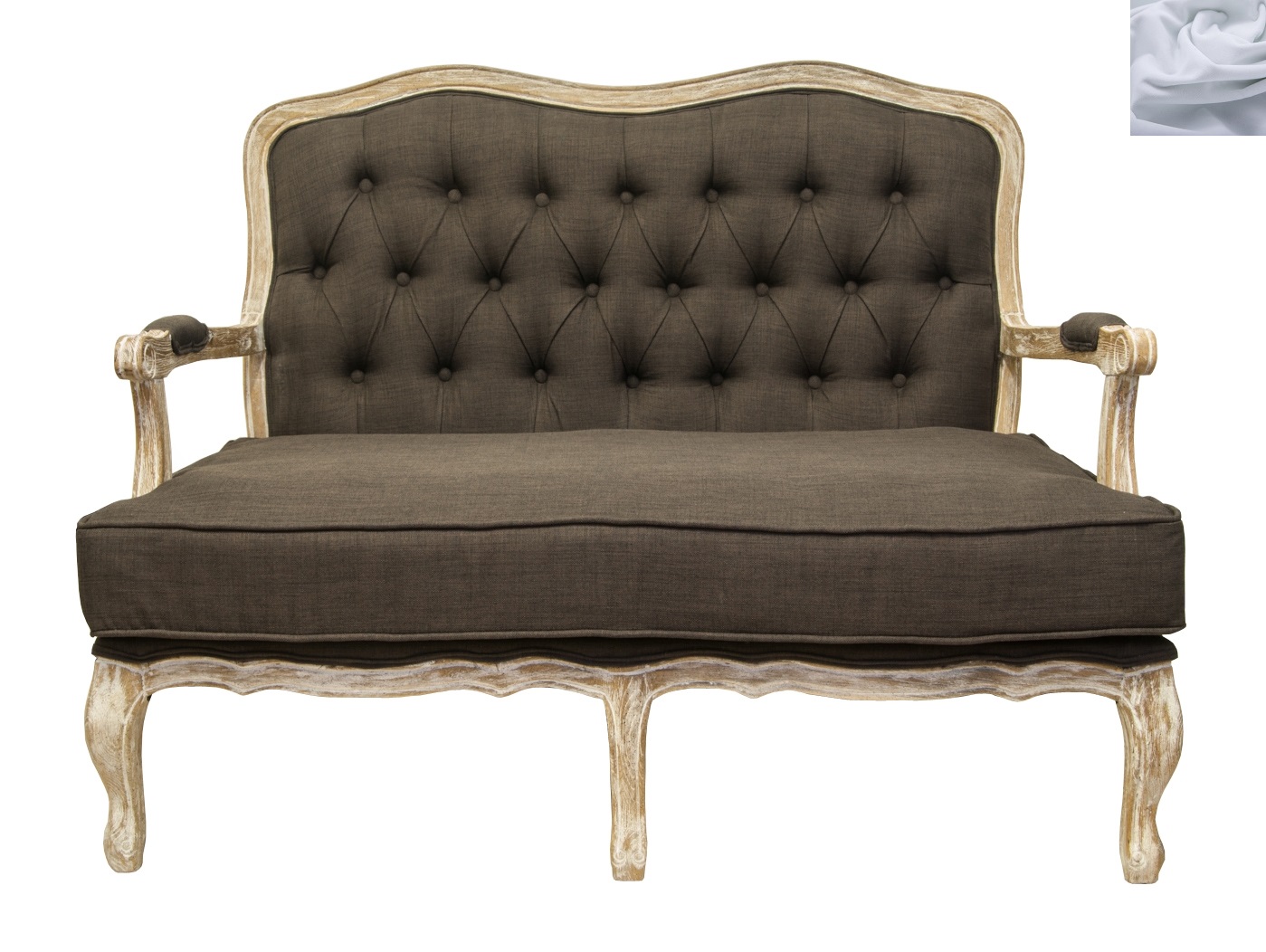 Прямой диван модерн Yareli Brown V2 серый MAK interior YF-1844-B-grey