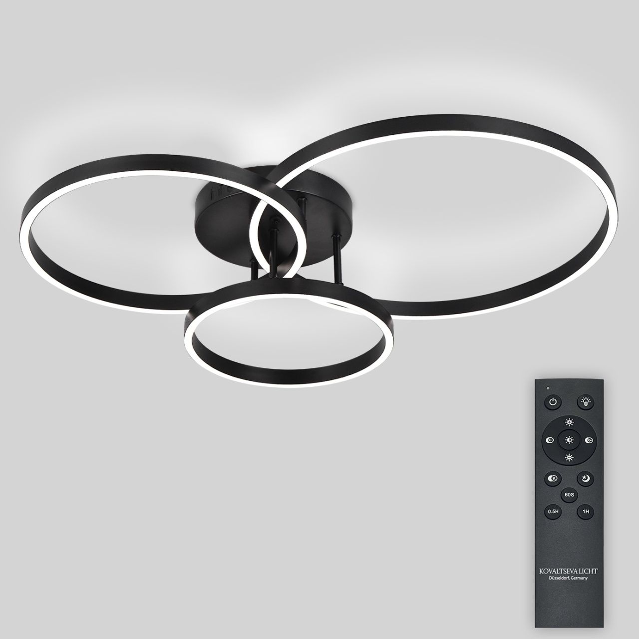 Светодиодная люстра нимбы с пультом ДУ 120W, черный, LED Natali Kovaltseva LED LAMPS 81479