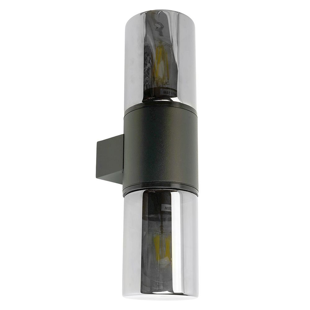 Светильник садово-парковый Feron DH1802, на стену вверх/вниз,  E27 230V, черный