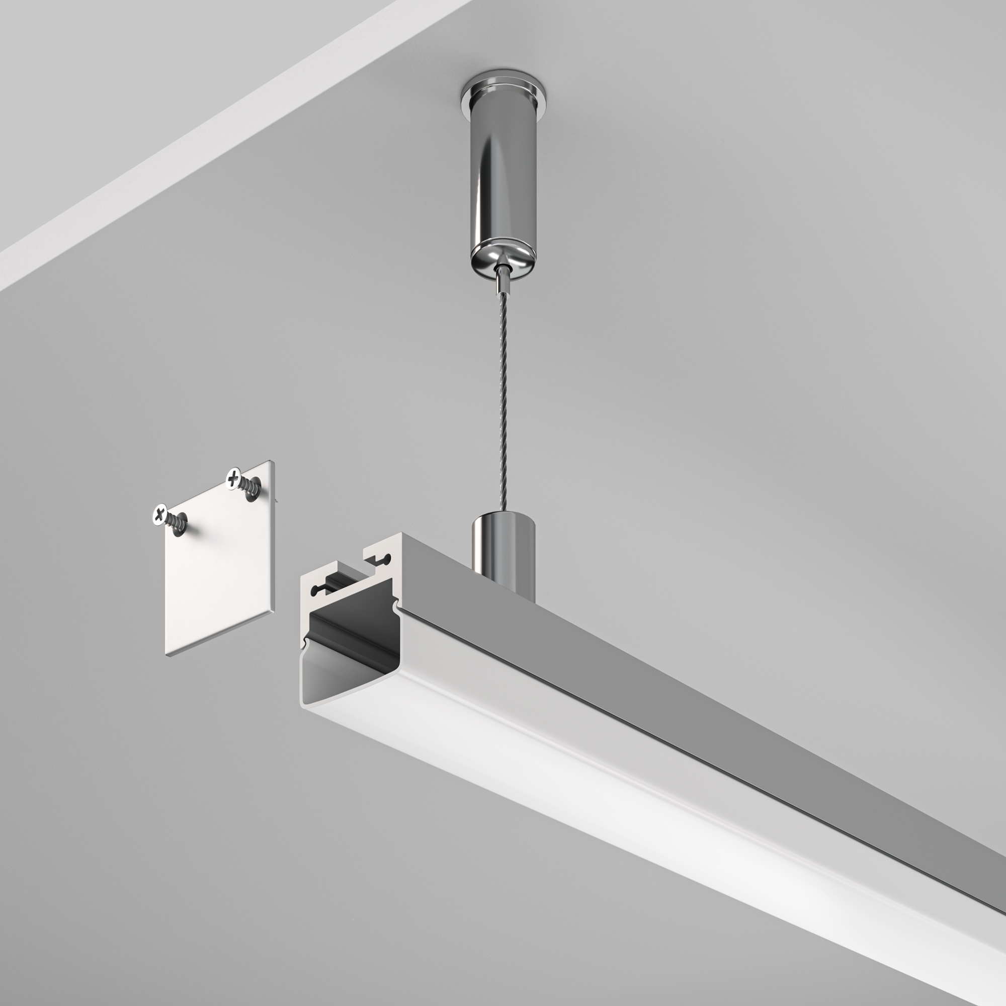 Профиль к светодиодной ленте Maytoni Led strip ALM-2020B-S-2M