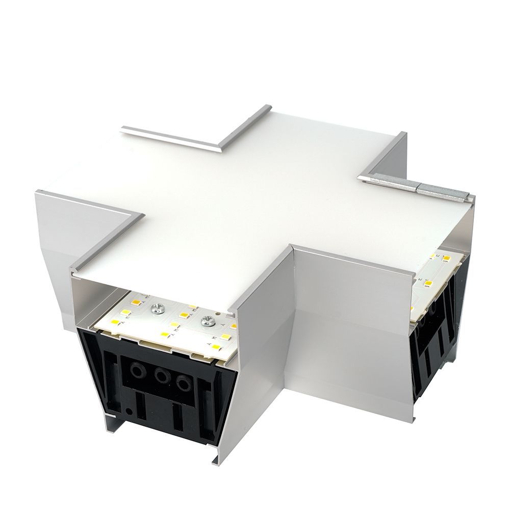 Светильник коннектор Feron AL4036X 6W 660Lm 3000К-4000К-6400K, X-образный, с ручным переключением ре