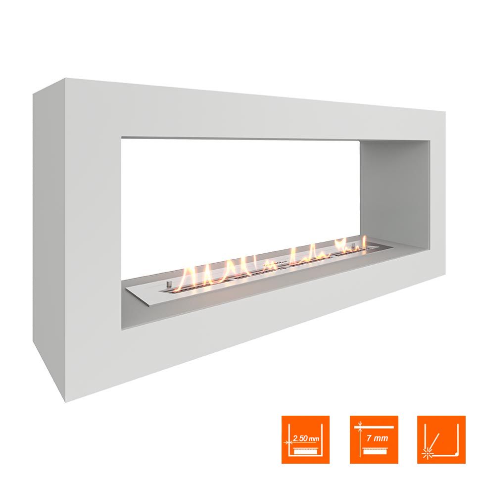 Биокамин SteelHeat FRAME ONE 1000 белый (Стандарт)