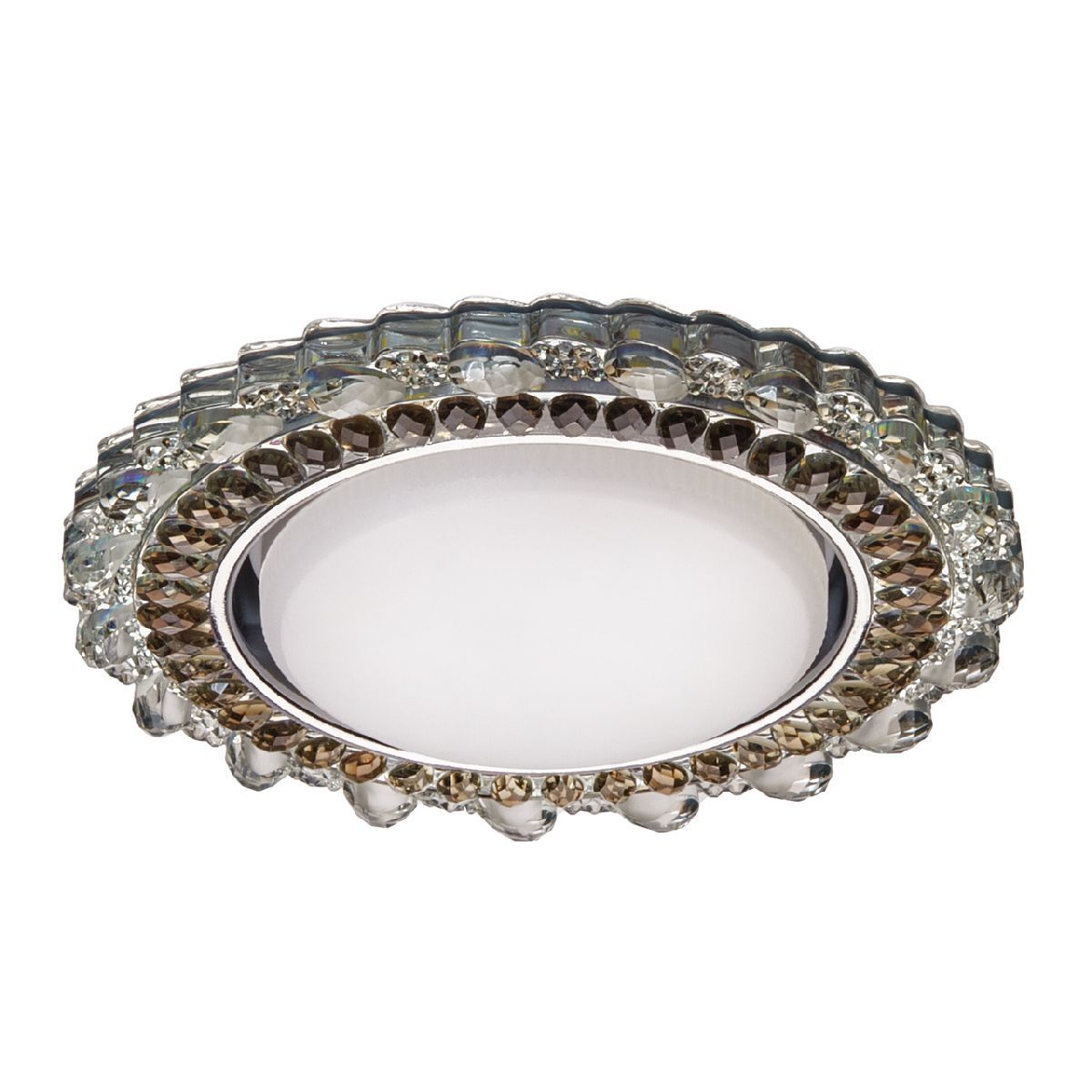 Светильник GX53+LED 4W 4000K, встраиваемый ПОЛИКРИСТАЛЛ CH/CLEAR+BK IMEX IL.0028.1518