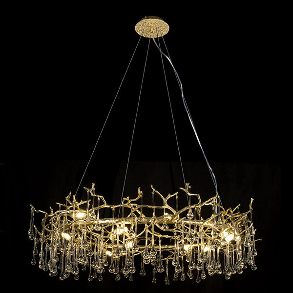 Люстра Bijout Chandelier Gold Round Flat Great Light LS60479