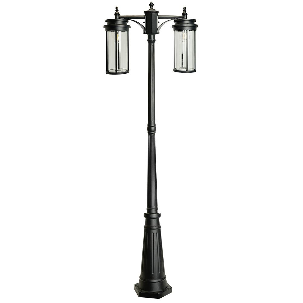 Светильник садово-парковый Feron PL788 столб 2*40W 220-240V E27, черный