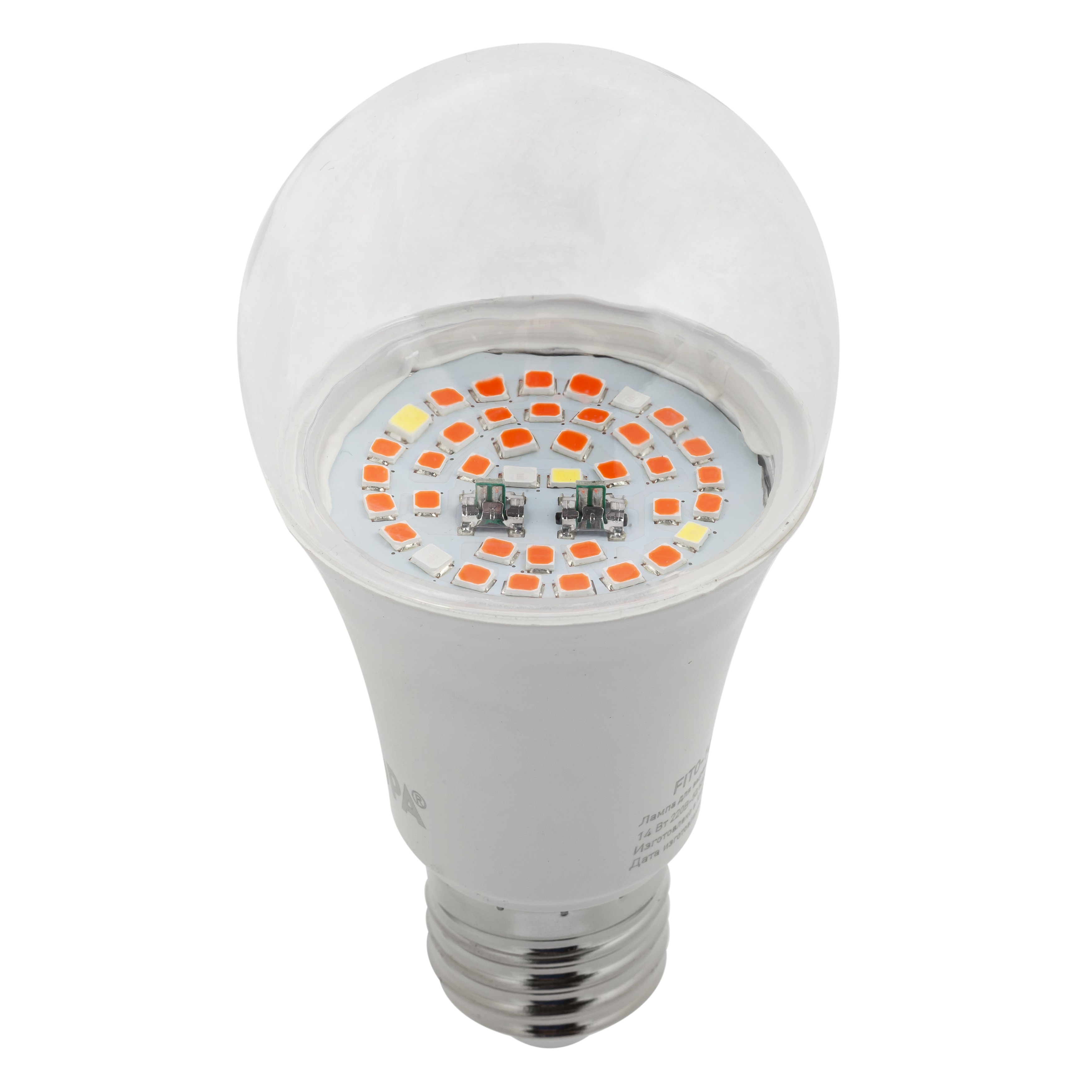 Фитолампа для растений светодиодная ЭРА E27 14W 1300K FITO-14W-RB-E27 Б0050602