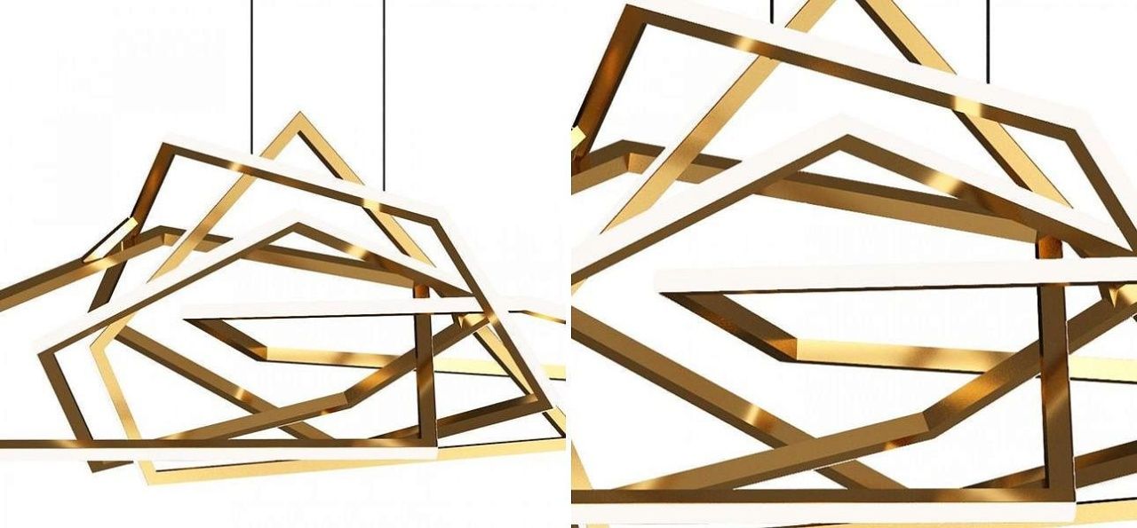 Дизайнерская Светодиодная Люстра Flight Gold by Niamh Barry 40.5955-3