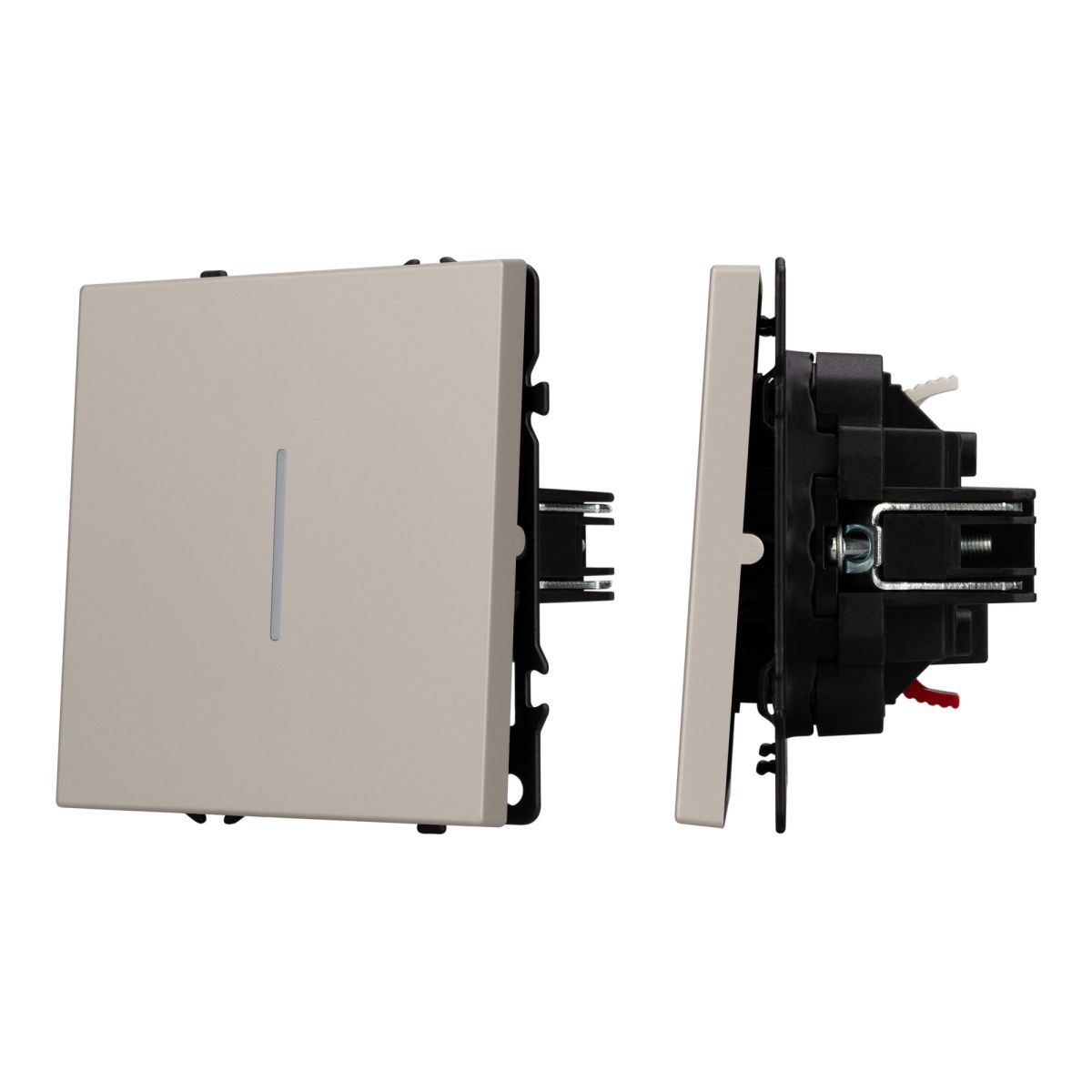 Выключатель проходной 1 кл подсветка софт-тач кашемир Arlight SWT-MKP1-SFPL-L-CA (250V, 10A) 059430(
