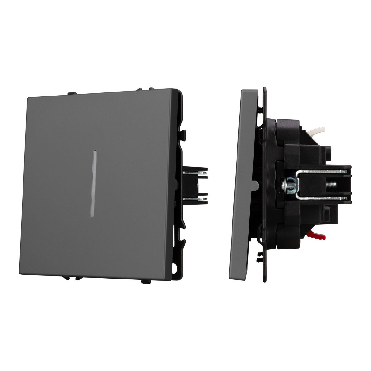 Выключатель проходной 1 кл подсветка софт-тач серый базальт Arlight SWT-MKP1-SFPL-L-GR (250V, 10A) 0