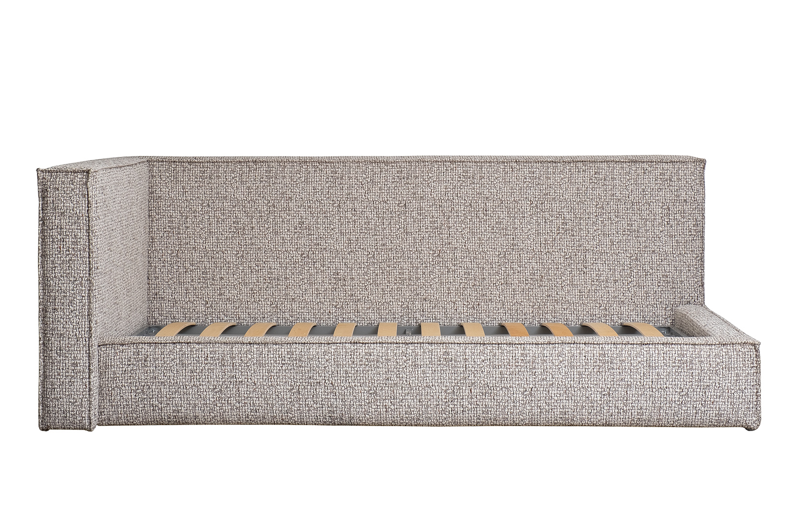 Кровать детская угловая Руна(Runa)-80 с мех шенилл серая Seppia-Ser 114*215*80см