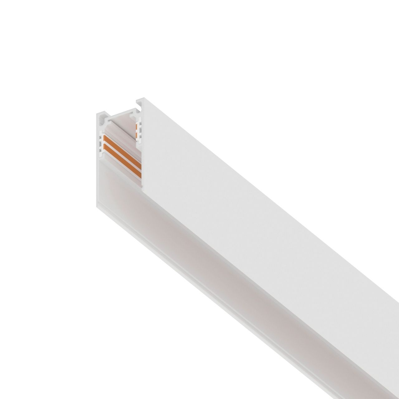 Трек 4-контактный накладной со стыковочным пазом 48V 1м (Заглушки и декоративный экран в комплекте) 